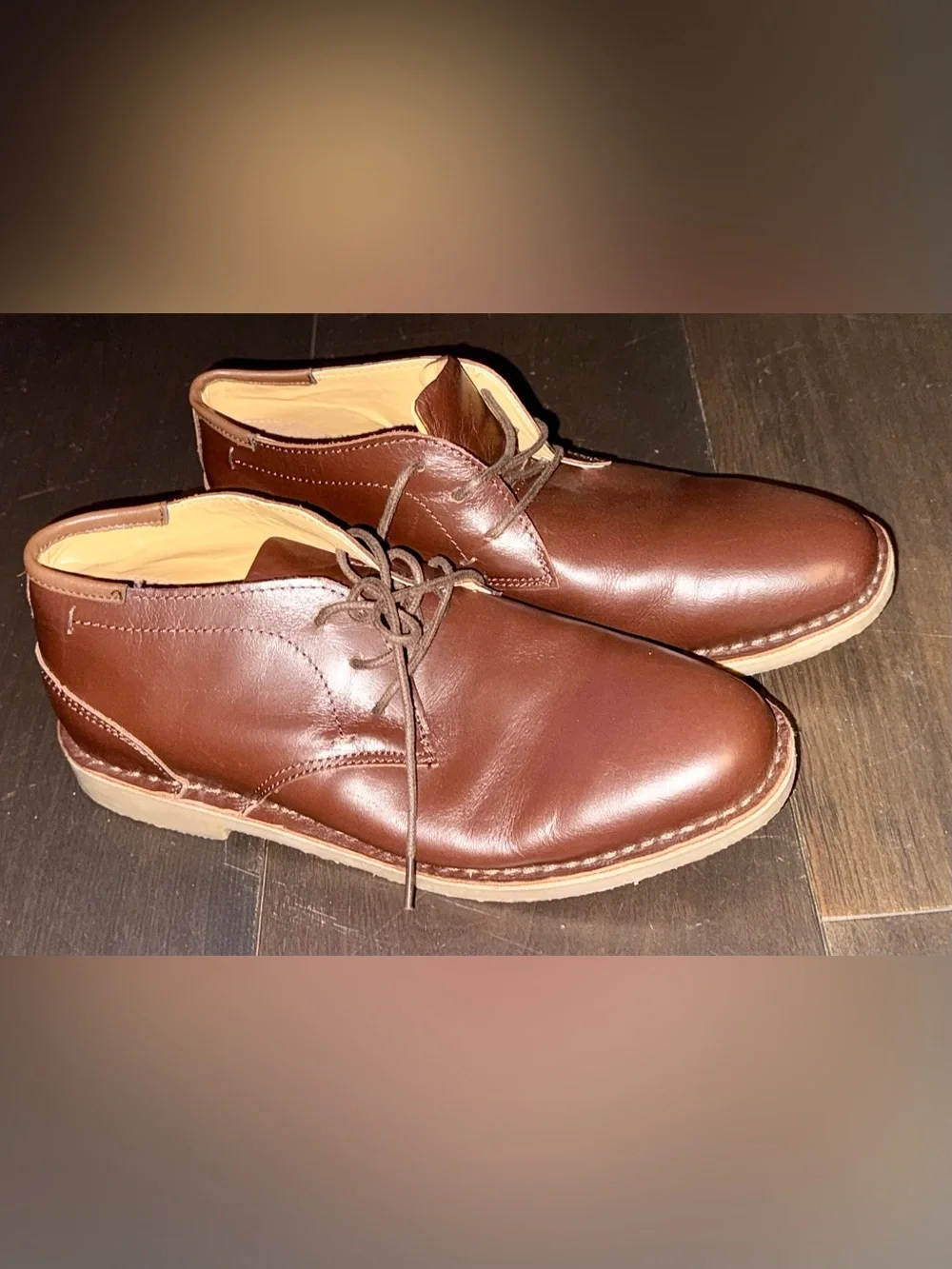 Kenneth Cole Real Deal Crazy Horse Brown Leather Chukka Boots Men’s 8.5 | NWOT